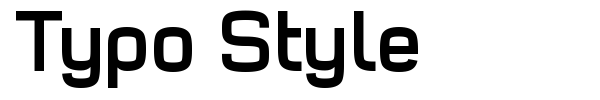 Typo Style font preview